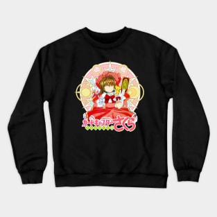 Retro Sakura Girl Japanese Anime Crewneck Sweatshirt